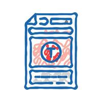 document templates technical writer icon doodle illustration vector