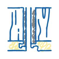 modular floor puzzle icon doodle illustration vector