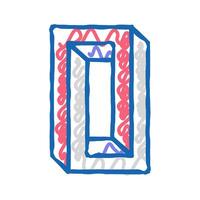 unreal impossible geometric shape icon doodle illustration vector