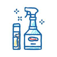 sole cleaner shoe care icon doodle illustration vector