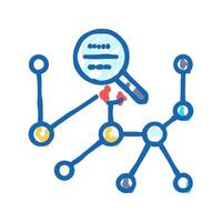 search algorithm icon doodle illustration vector