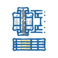 tolerance analysis mechanical engineer icon doodle illustration vector