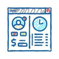 opening temporary account icon doodle illustration vector