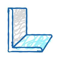 angle metal profile icon doodle illustration vector