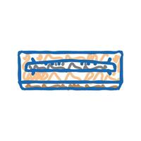 plasma tv pedestal top view icon doodle illustration vector