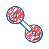 oxygen molecule icon doodle illustration vector