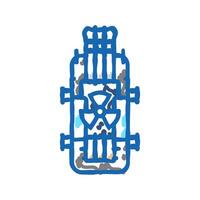 small modular nuclear reactor future technology icon doodle illustration vector