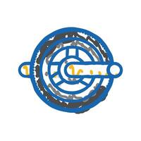 ab wheel fitness tool icon doodle illustration vector
