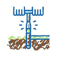 drilling tool for soil testing icon doodle illustration vector