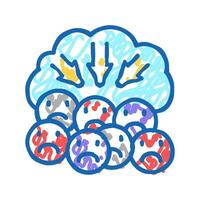 suppression of negativity reputation management icon doodle illustration vector
