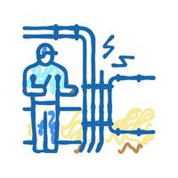 electrical fault finding icon doodle illustration vector