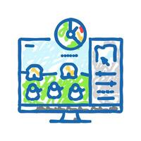 optimization game development icon doodle illustration vector