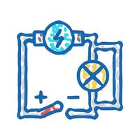 electrical circuit tool work icon doodle illustration vector