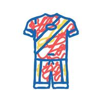 suit soccer player icon doodle illustration vector