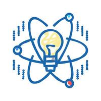idea and realization neural network icon doodle illustration vector