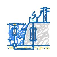 currents tidal power icon doodle illustration vector