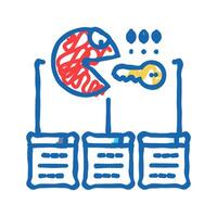 xml sitemap seo icon doodle illustration vector