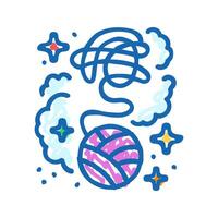 stress yoga relax icon doodle illustration vector