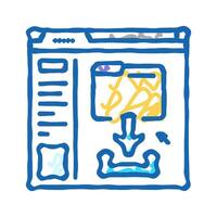 homework submission online learning platform icon doodle illustration vector