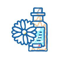 chamomile drink homeopathy liquid icon doodle illustration vector