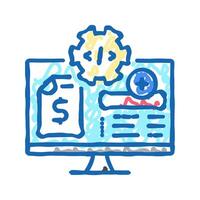 medical coding billing icon doodle illustration vector