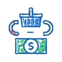 purchase products color icon flat illustration vector