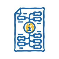 information mapping technical writer icon doodle illustration vector