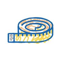 waist tape icon doodle illustration vector