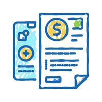 insurtech documentation icon doodle illustration vector