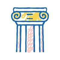 greek column color icon color illustration vector