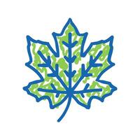 maple tree leaf icon doodle illustration vector