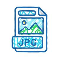 jpg file format document icon doodle illustration vector