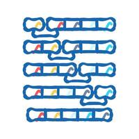 bubble sort algorithm icon doodle illustration vector