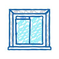 window building structure icon doodle illustration vector