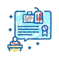 presentation webinar reputation management icon doodle illustration vector