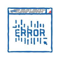 computer error icon doodle illustration vector