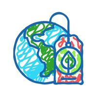 ethical consumption vegan food icon doodle illustration vector