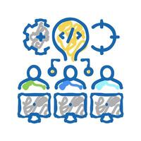 hackathon fintech development icon doodle illustration vector