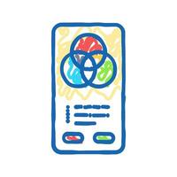 color theory ux ui design icon doodle illustration vector