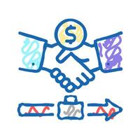 severance pay allowance icon doodle illustration vector