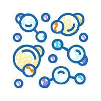 element molecular structure icon doodle illustration vector