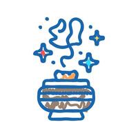 incense or aromatherapy acupuncture icon doodle illustration vector