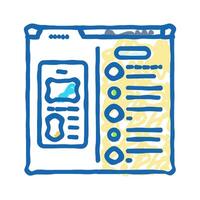 color accessibility ux ui design icon doodle illustration vector