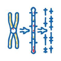 gene mapping cryptogenetics icon doodle illustration vector