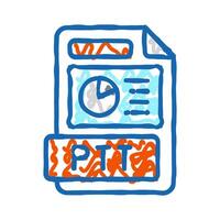 ppt file format document icon doodle illustration vector