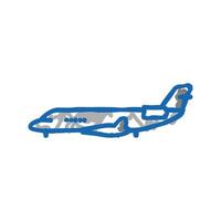 private jet airplane aircraft icon doodle illustration vector