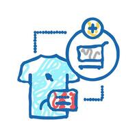 add to cart icon doodle illustration vector