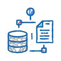 file digital processing icon doodle illustration vector