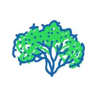 guava tree jungle amazon icon doodle illustration vector