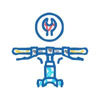 bicycle handlebar install icon doodle illustration vector